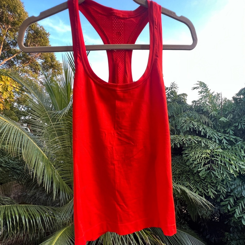 lululemon athletica Red Racerback Tank Top